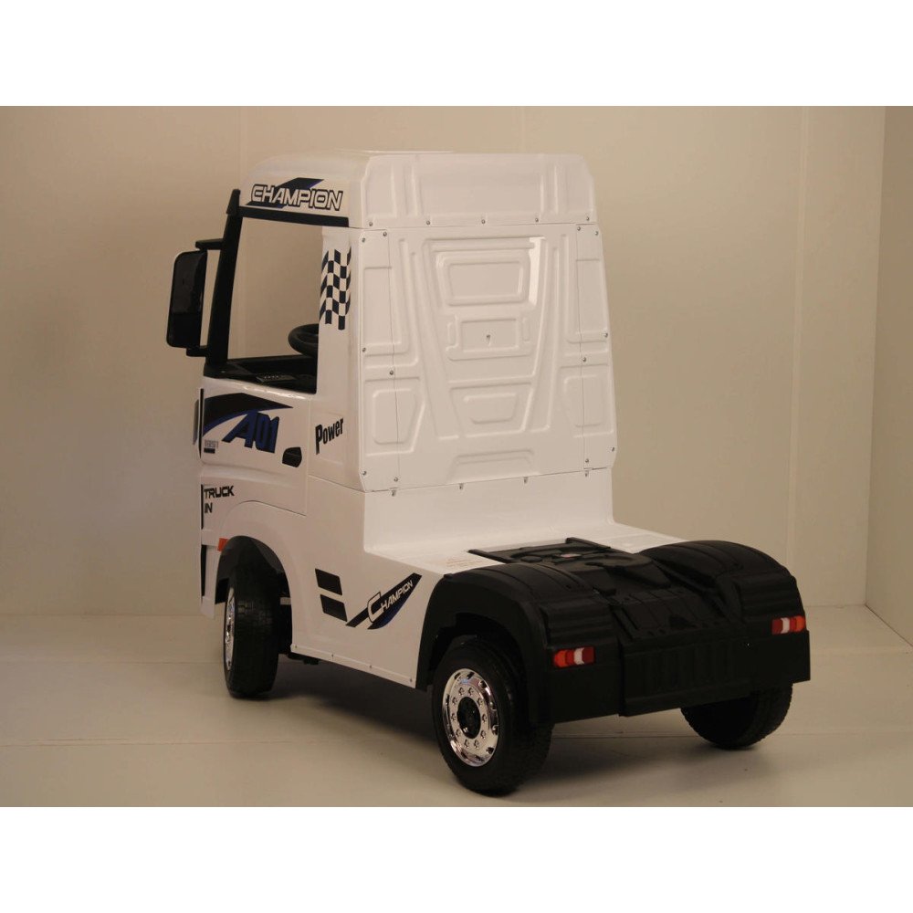 Детский электромобиль фура Mercedes-Benz Actros 4WD с прицепом (HL358) белый