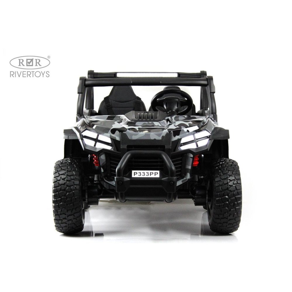 Детский электромобиль P333PP (Buggy) серый камуфляж