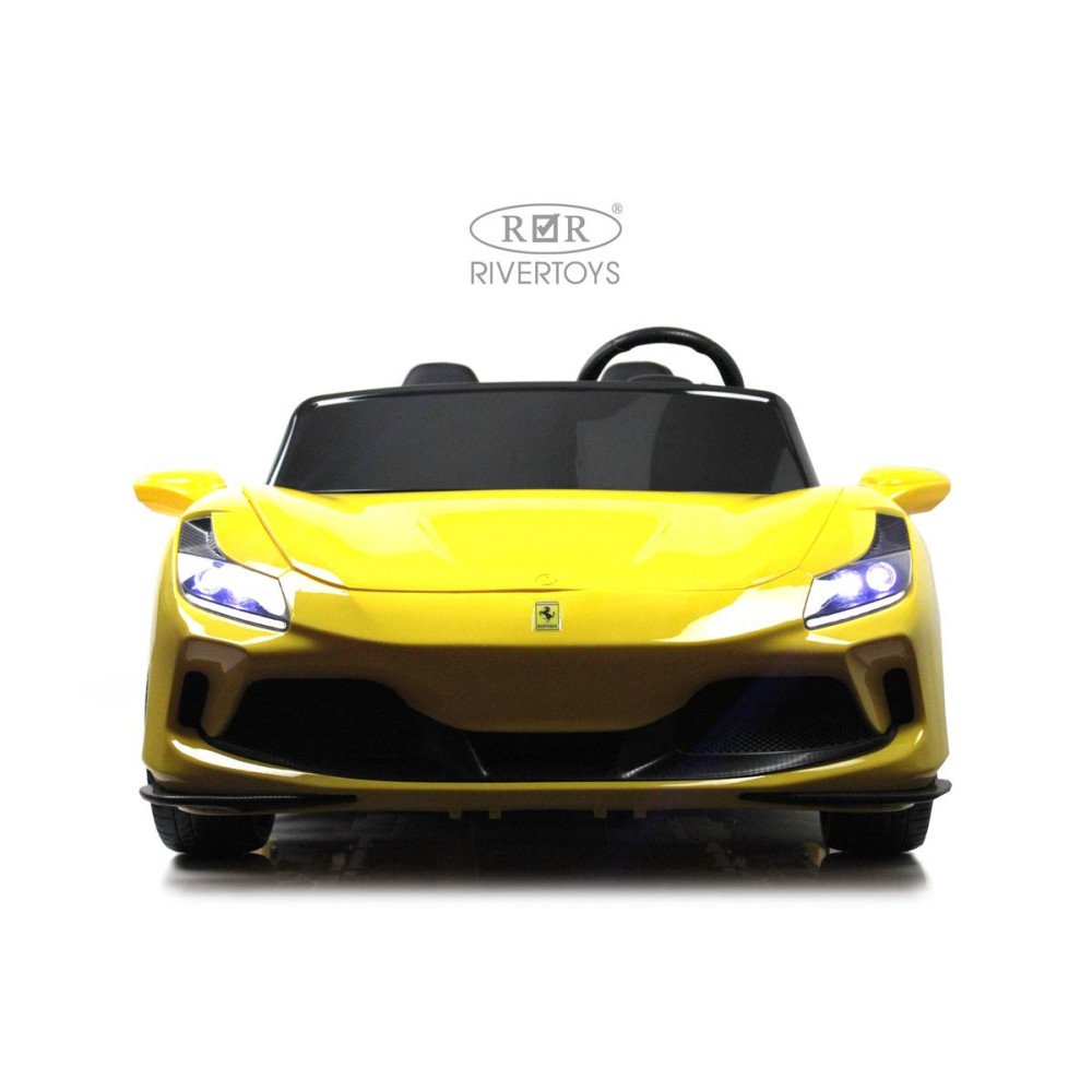 Детский электромобиль Ferrari F111FF желтый глянец