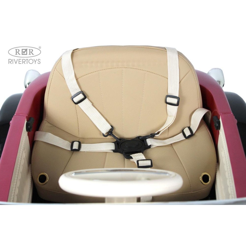 Детский электромобиль ретро X005XX черно-розовый