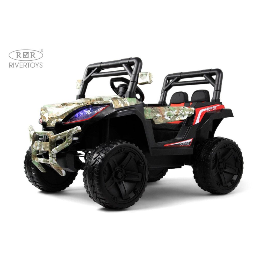 Электромобиль багги L888LL зеленый камуфляж