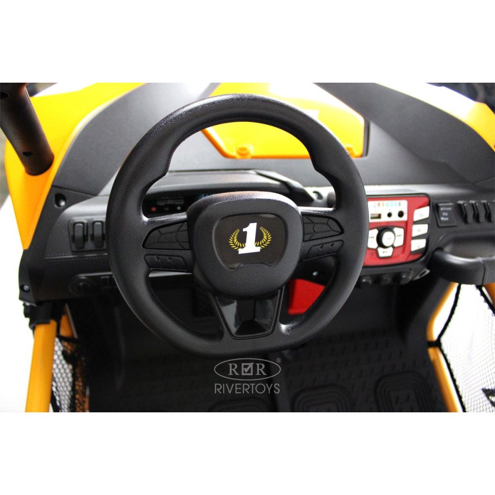 Детский двухместный багги P555PP оранжевый