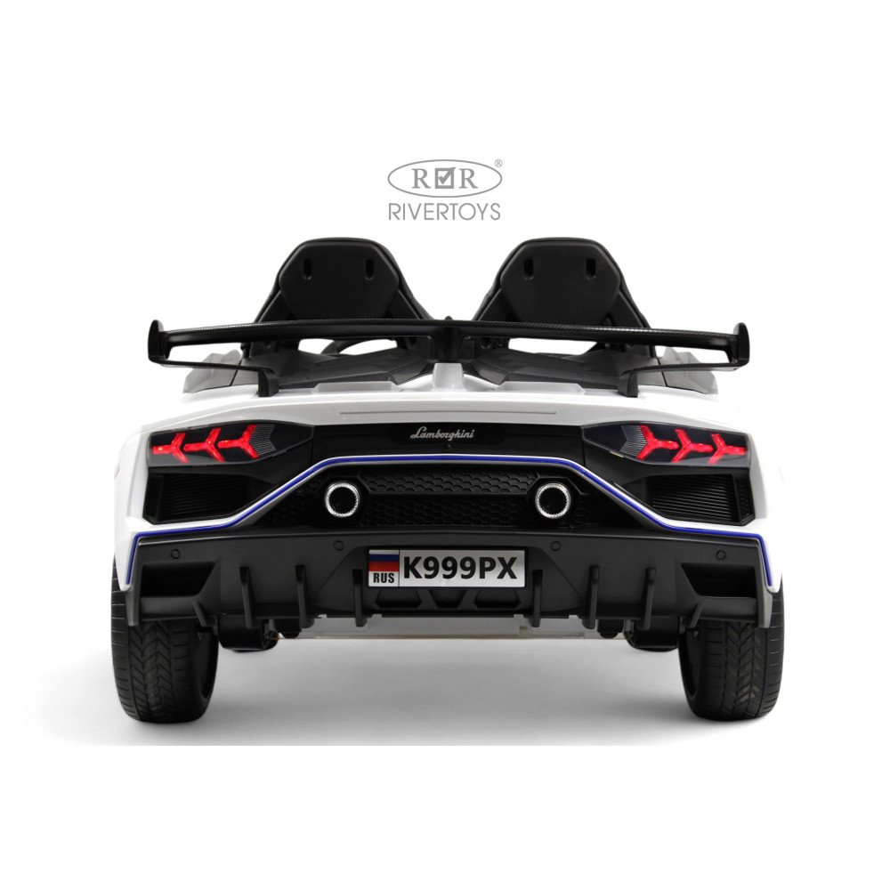 Детский электромобиль Lamborghini Aventador K999PX белый с пультом