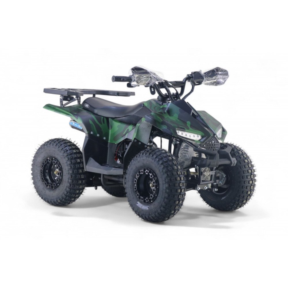 Детский квадроцикл LEON 49CC зеленый камуфляж, бензиновый