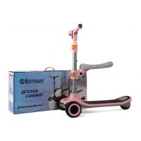 Детский самокат-беговел HB-009 розовый