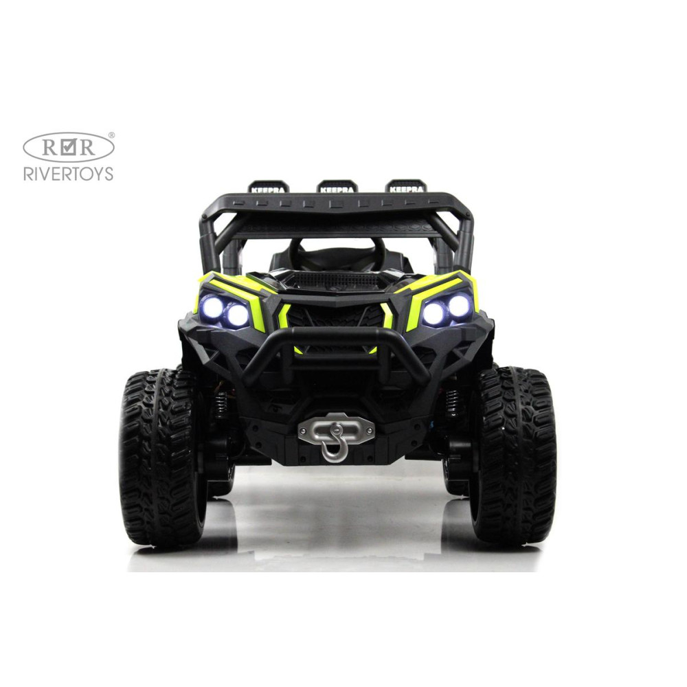 Электромобиль C111CC-B зеленый, багги, полный привод, пульт ДУ