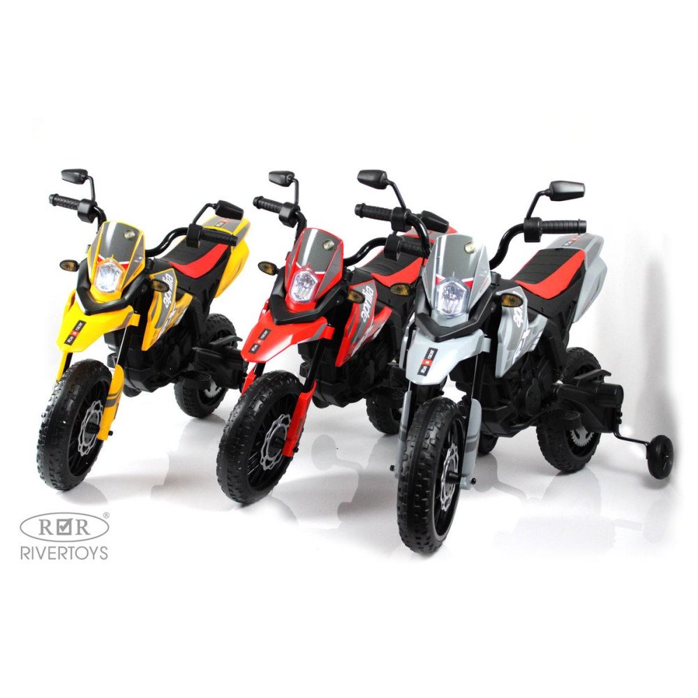 Детский электромотоцикл P444PP (S317) желтый