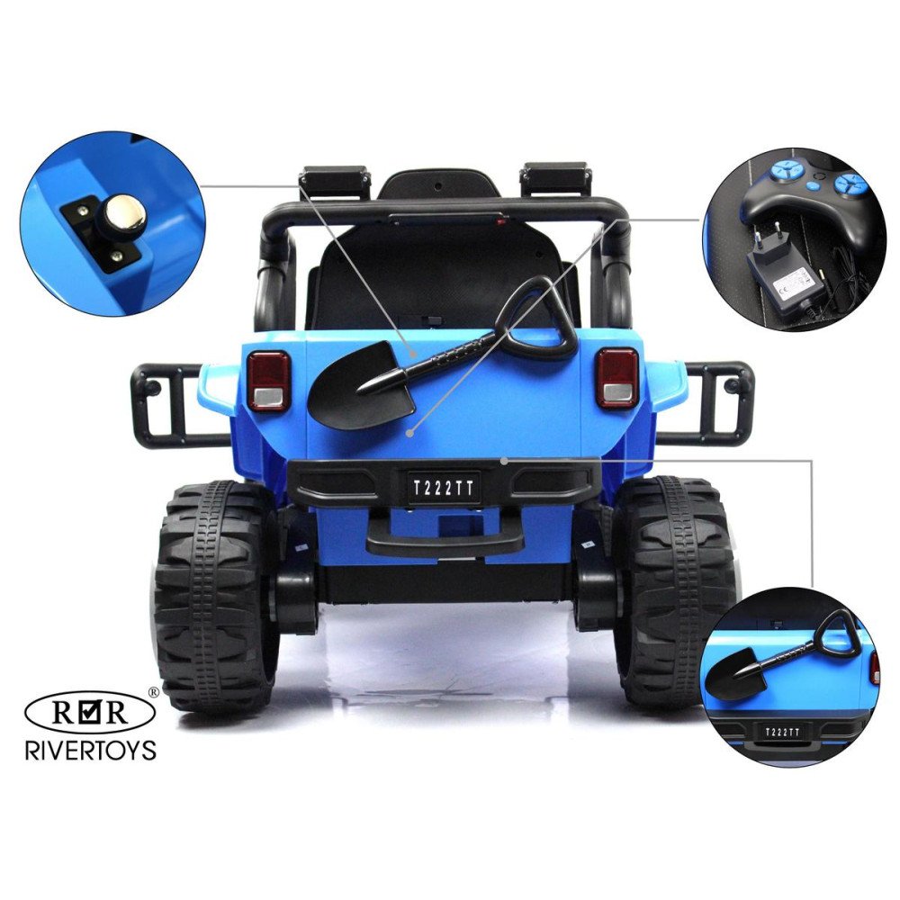 Детский багги Jeep Wrangler T222TT 4WD синий