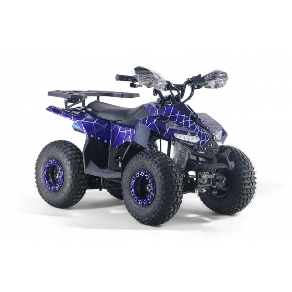 Детский квадроцикл LEON 49CC синий спайдер, скорость 20 км/ч, бензиновый