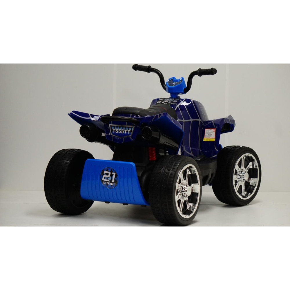Детский электроквадроцикл T555TT синий паук