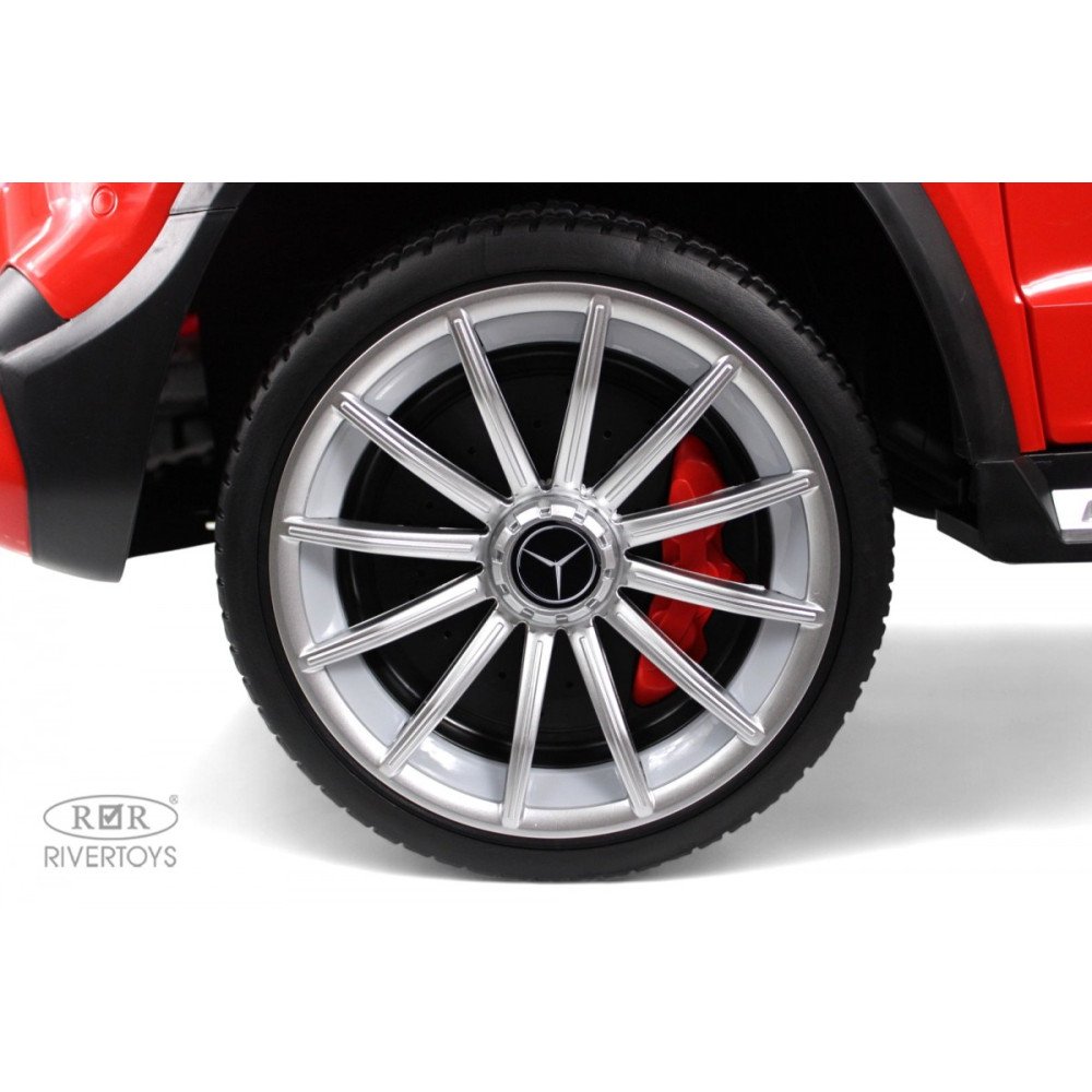 Электромобиль Mercedes М007БХ красный, скорость 12 км/ч