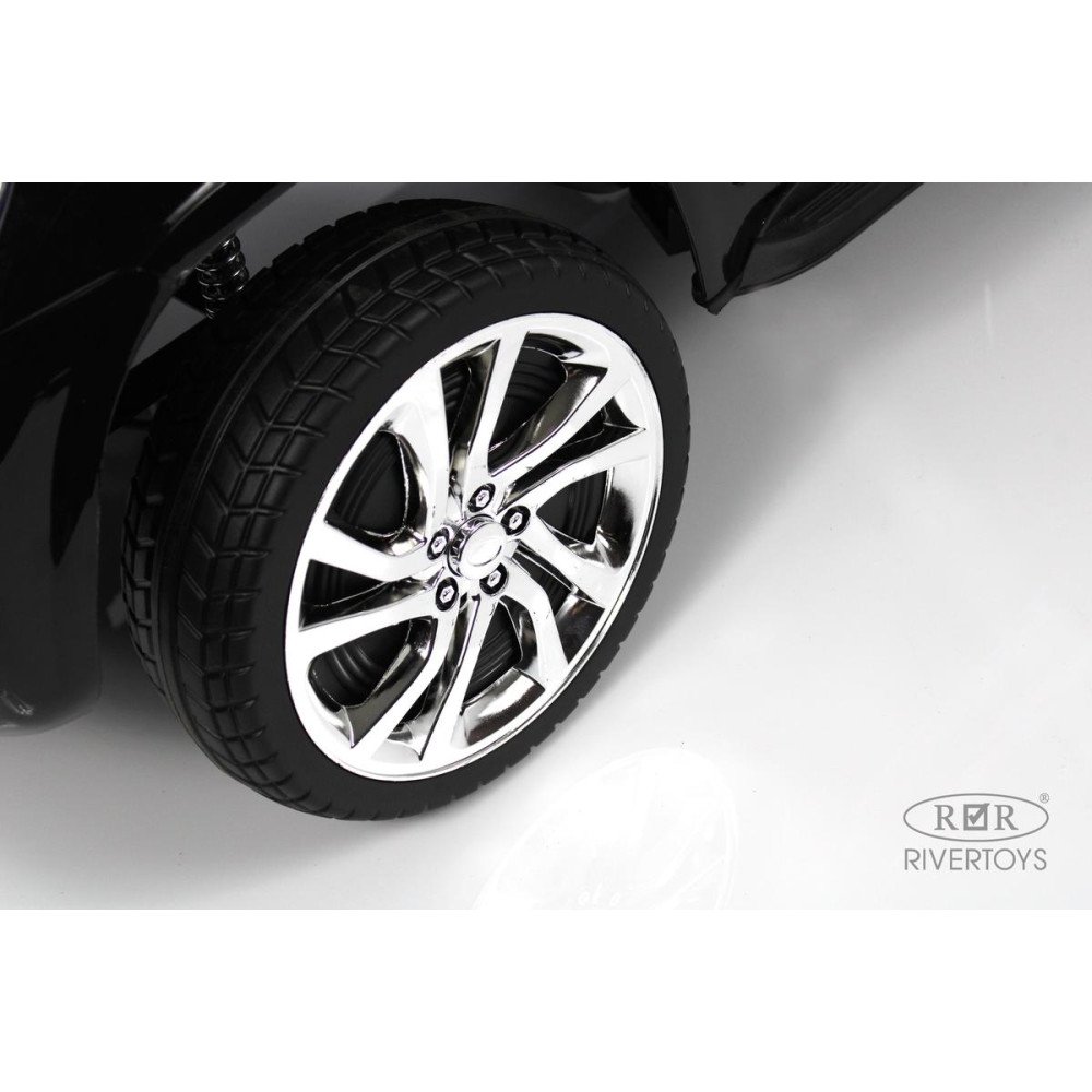 Электромобиль джип Toyota Prado М444БХ черный глянец