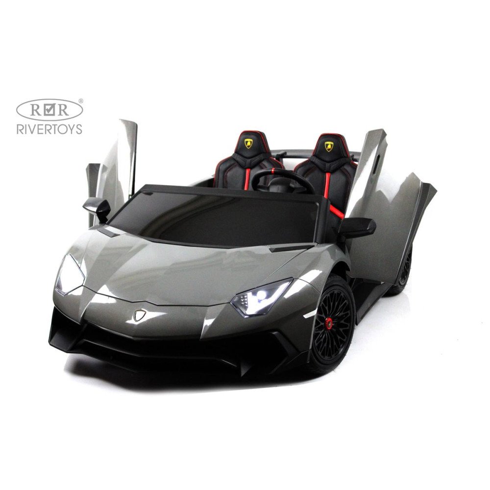 Детский электромобиль Lamborghini Aventador SV (M777MM) серый