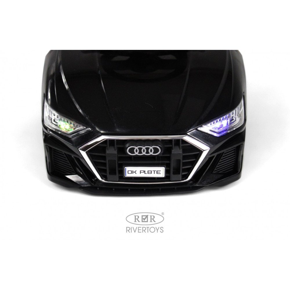 Толокар Audi Z004ZZ-A черный с музыкальным рулём и световыми фарами