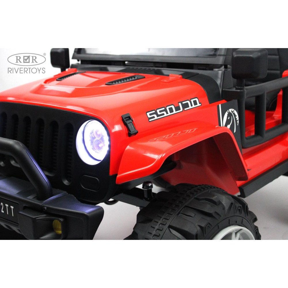 Электромобиль Jeep Wrangler T222TT 4WD красный