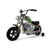 Детский электромотоцикл M777ML-B зеленый хром