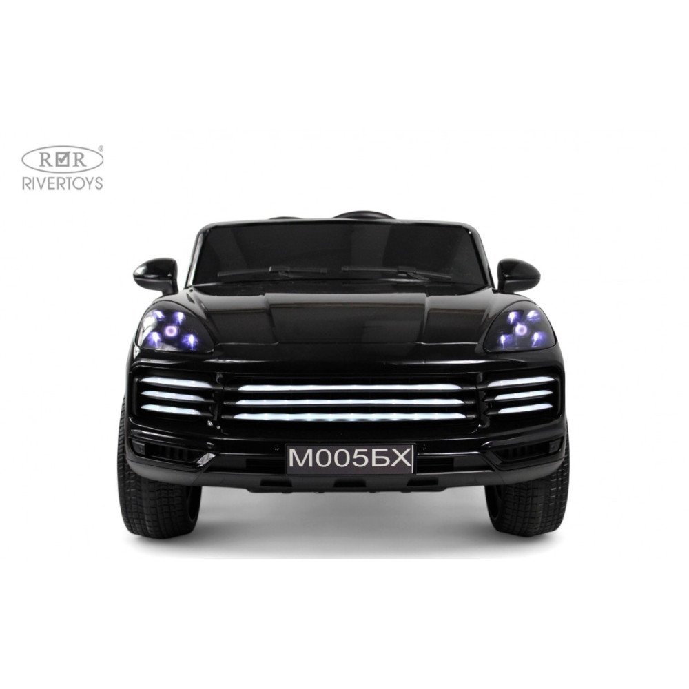 Электромобиль Porsche Cayenne М005БХ черный глянец, мотор 250Вт