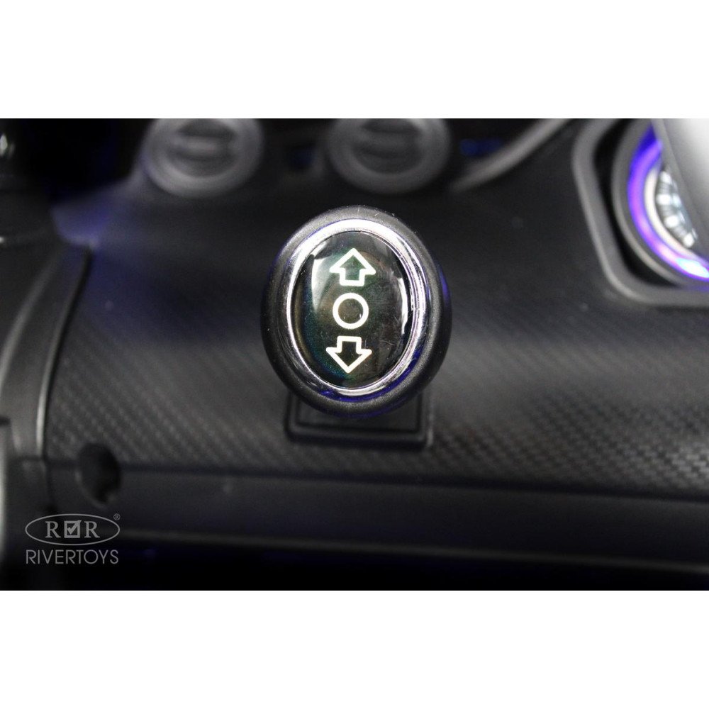 Электромобиль джип Toyota Prado М444БХ черный глянец