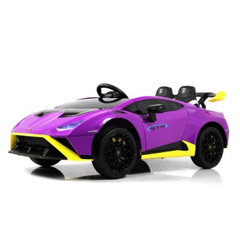 Детский электромобиль Lamborghini Huracán STO (E888EE) желто-фиолетовый