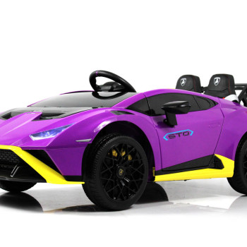 Детский электромобиль Lamborghini Huracán STO (E888EE) желто-фиолетовый