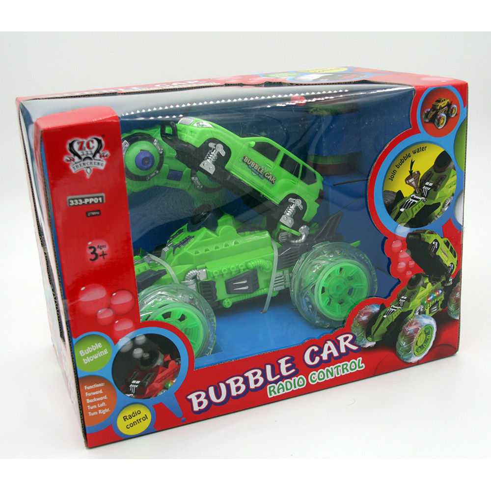 Радиоуправляемая машина-перевертыш Bubble Car зеленая - 333-PP01