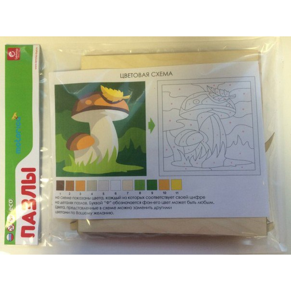 Пазл деревянный Lemmo Грибок - 00-3