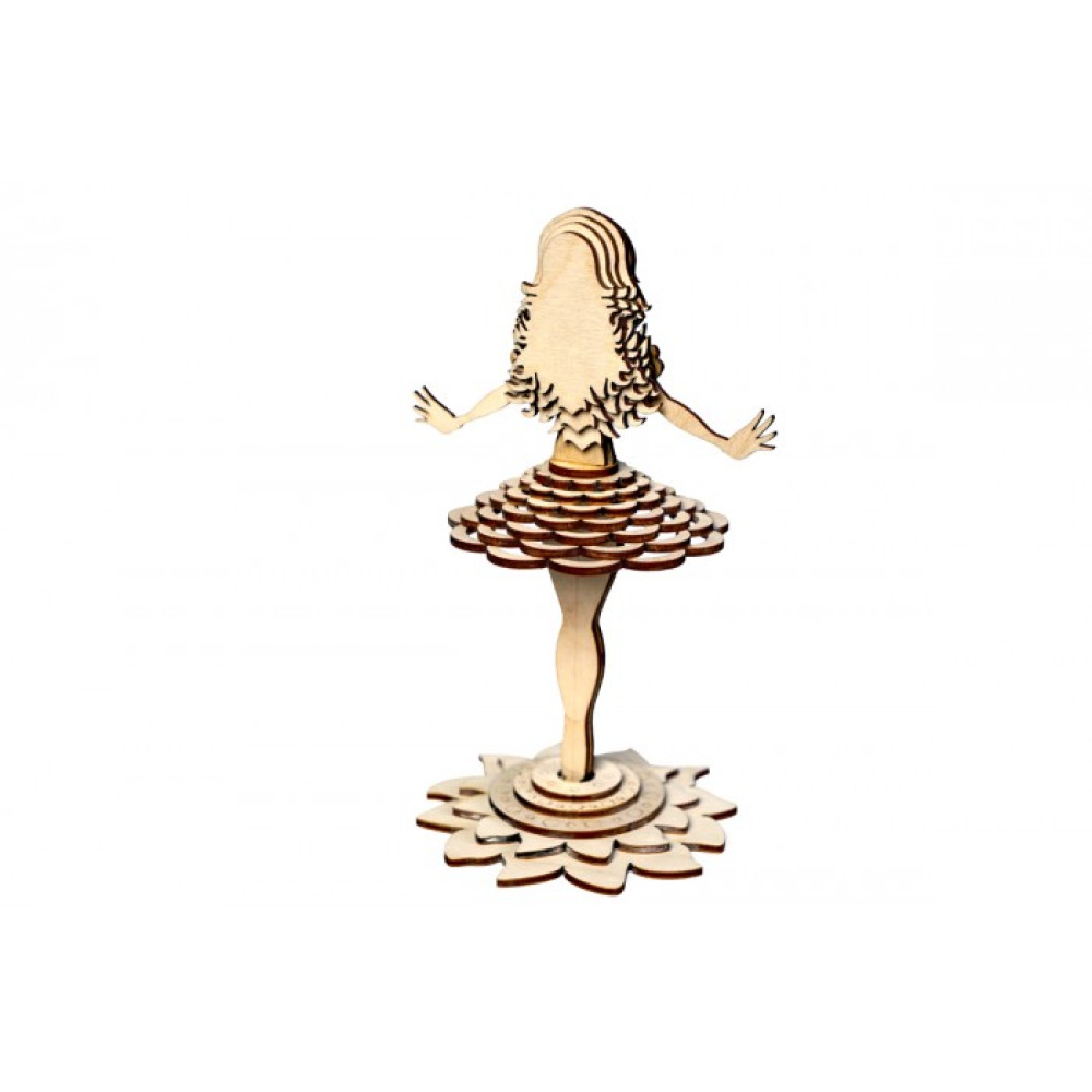 Конструктор 3D деревянный подвижный Lemmo Дюймовочка - 00-16