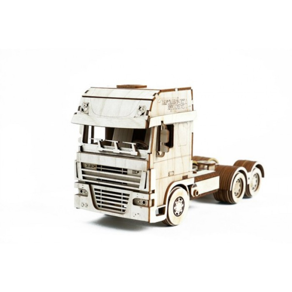Конструктор 3D деревянный подвижный Lemmo Грузовик с прицепом - ГР-9