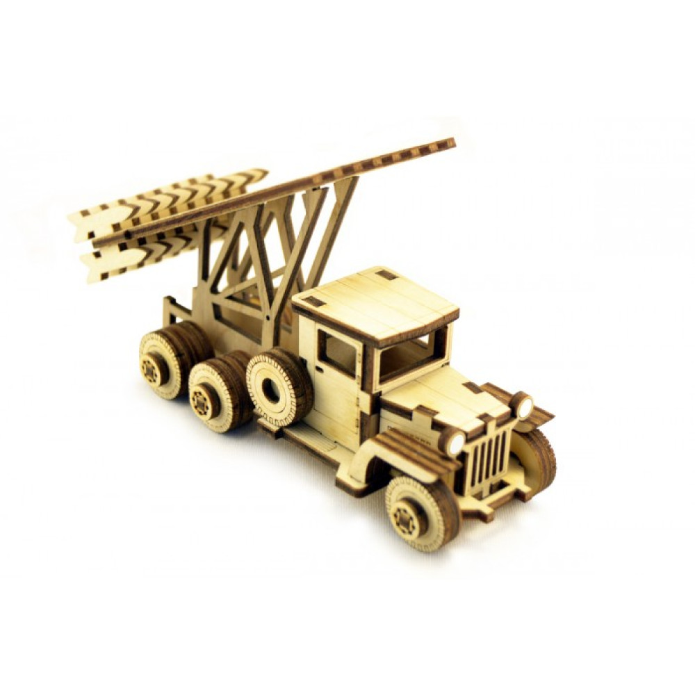 Конструктор 3D деревянный подвижный Lemmo Катюша - ЗИС-1