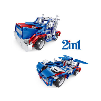 Радиоуправляемый конструктор 2 в 1 - грузовик "Оптимус Прайм" и джип QiHui QH8006