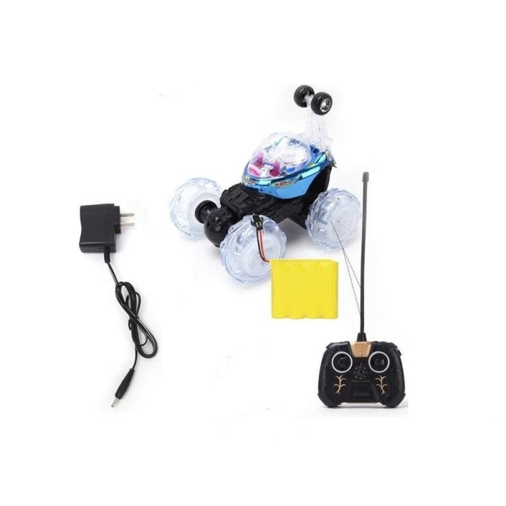 Радиоуправляемая большая трюковая синяя машинка перевертыш со звуком - RD970-B