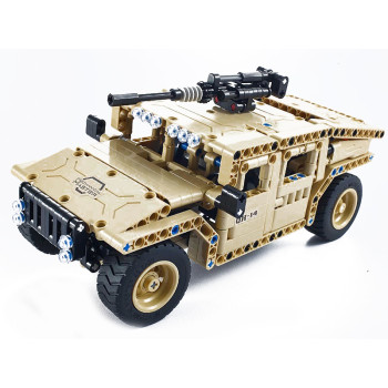 Радиоуправляемый конструктор военный джип QiHui Technics 4CH 2.4G 502 детали - QH8014