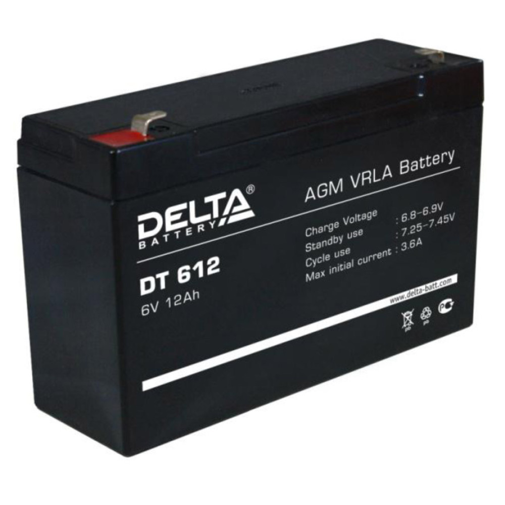 Аккумулятор DELTA 6V12Ah AGM VRLA - DT612