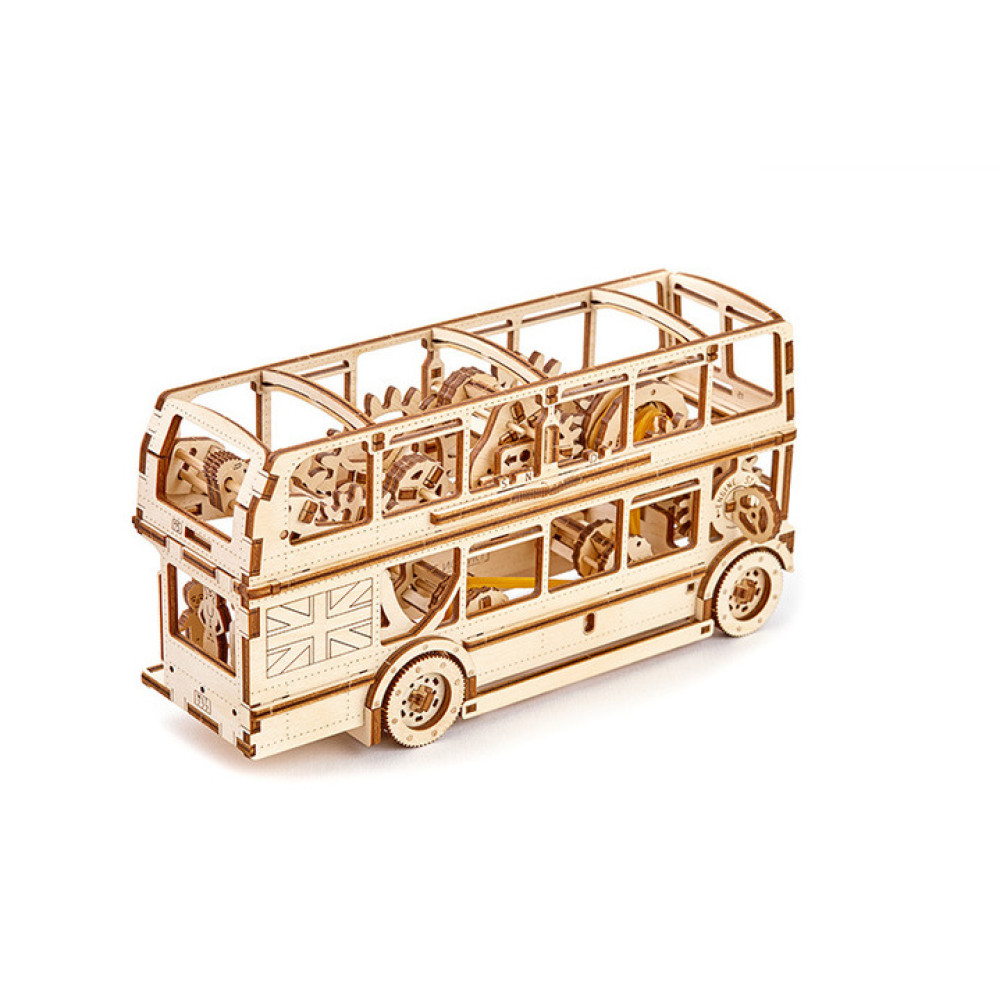 Деревянный механический 3D-пазл Wooden City Лондонский автобус - WR303