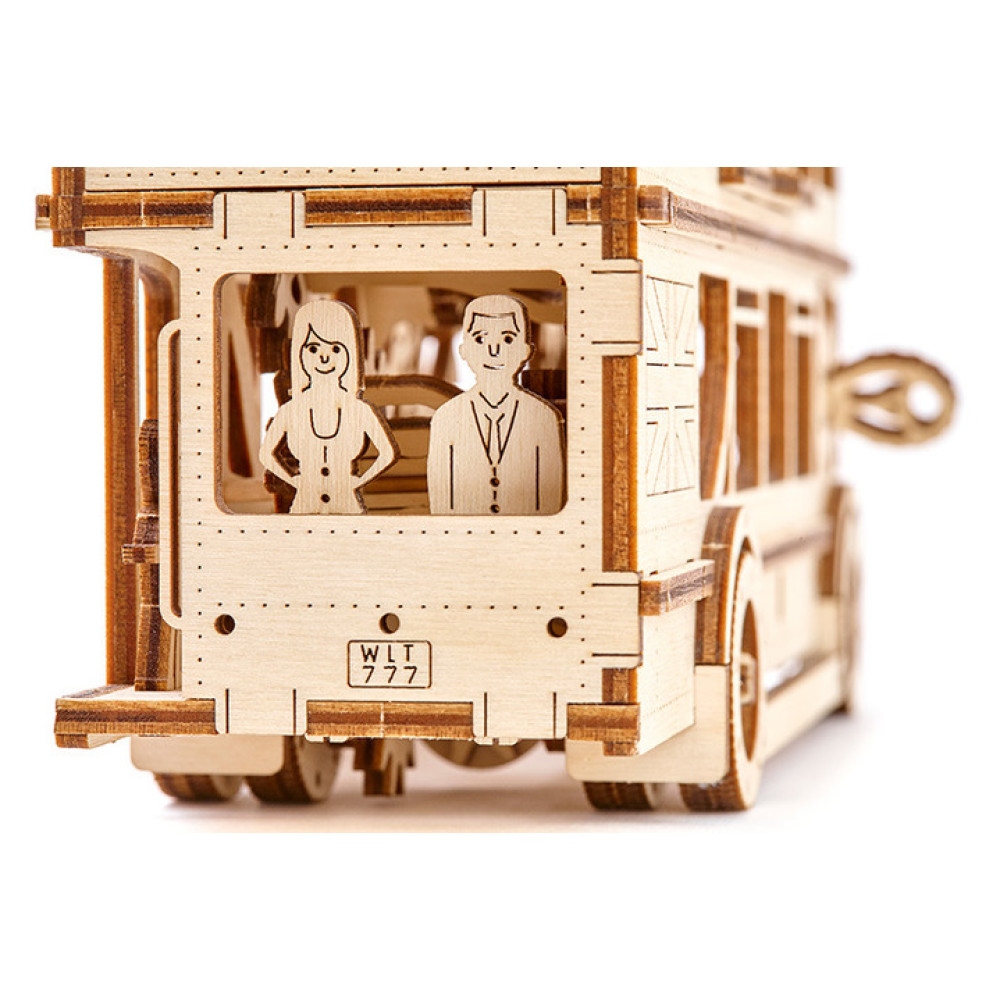 Деревянный механический 3D-пазл Wooden City Лондонский автобус - WR303