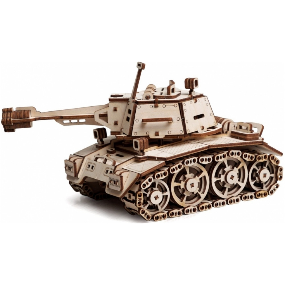 Деревянный 3D конструктор Lemmo Танк 