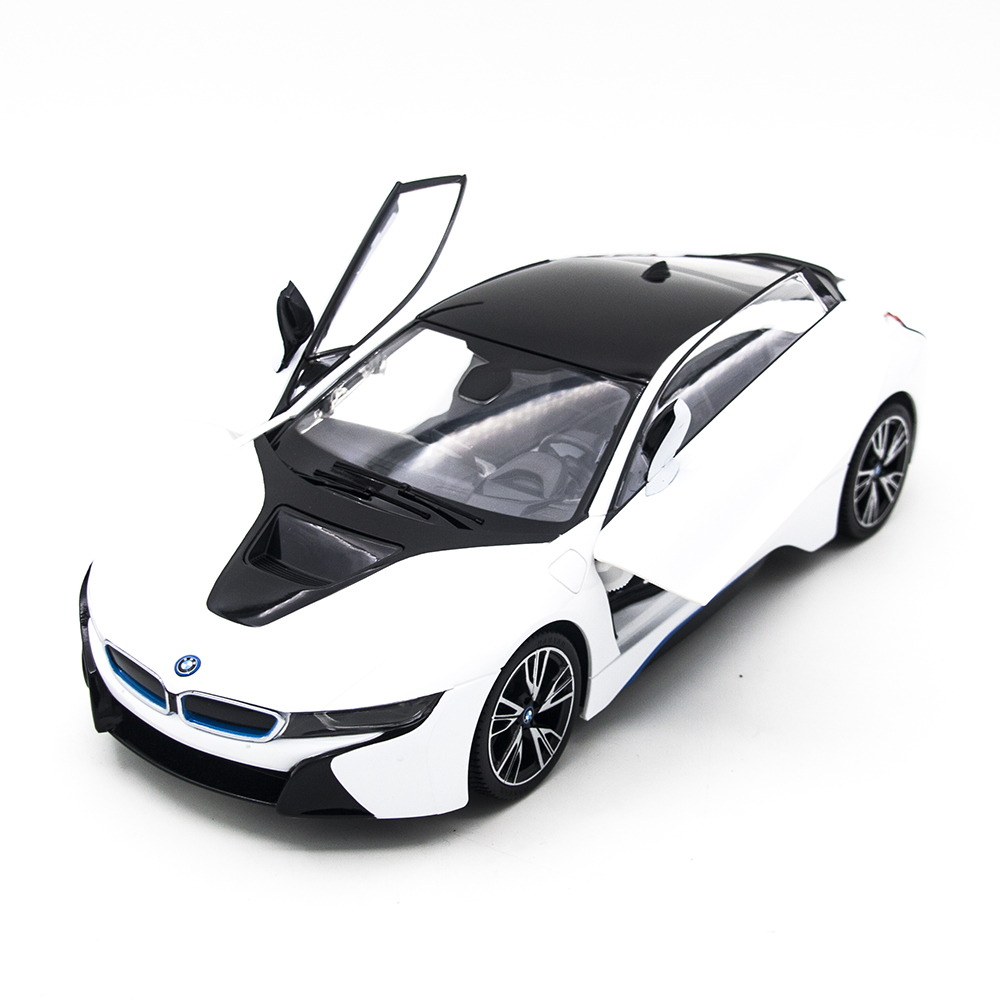 Радиоуправляемая машина Rastar BMW i8 White 1:14 (двери открываеются с  пульта) - RAS-71000-W