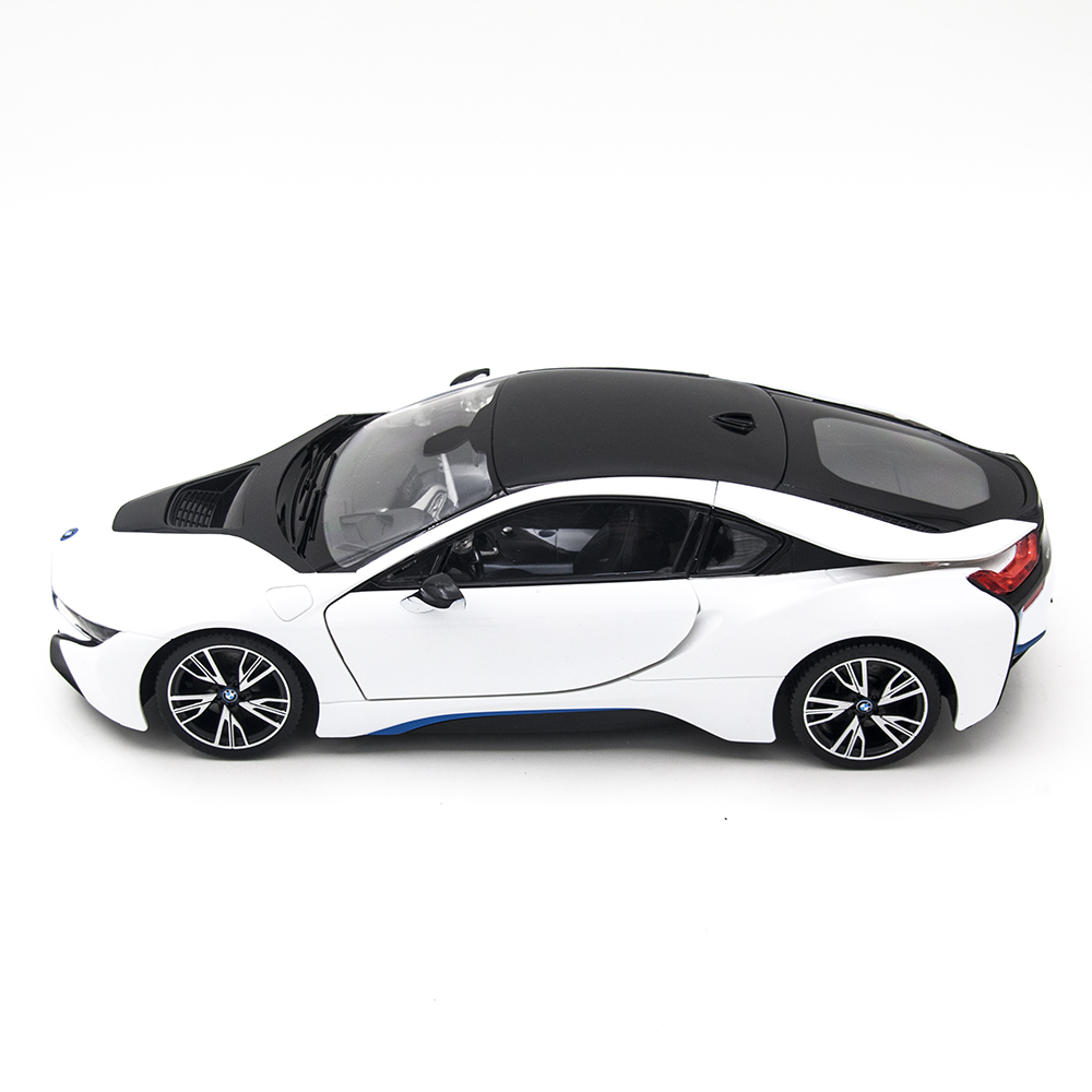 Радиоуправляемая машина Rastar BMW i8 White 1:14 (двери открываеются с  пульта) - RAS-71000-W