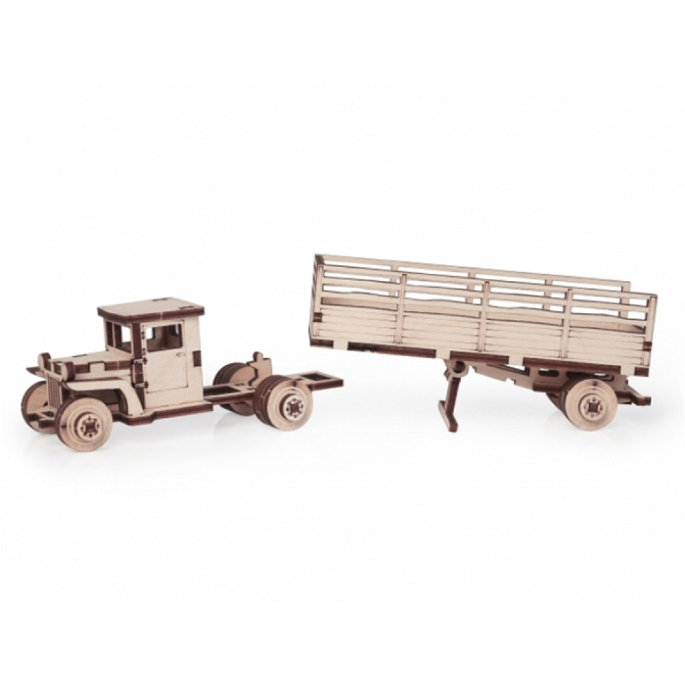 Конструктор 3D деревянный подвижный Lemmo Грузовик ЗИС 10 
