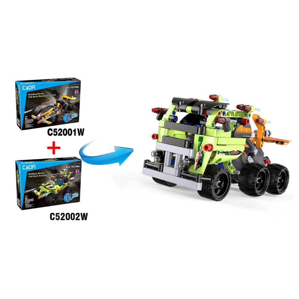 Конструктор Double E Cada Technics, багги, 161 деталь, инерционная модель - C52002W