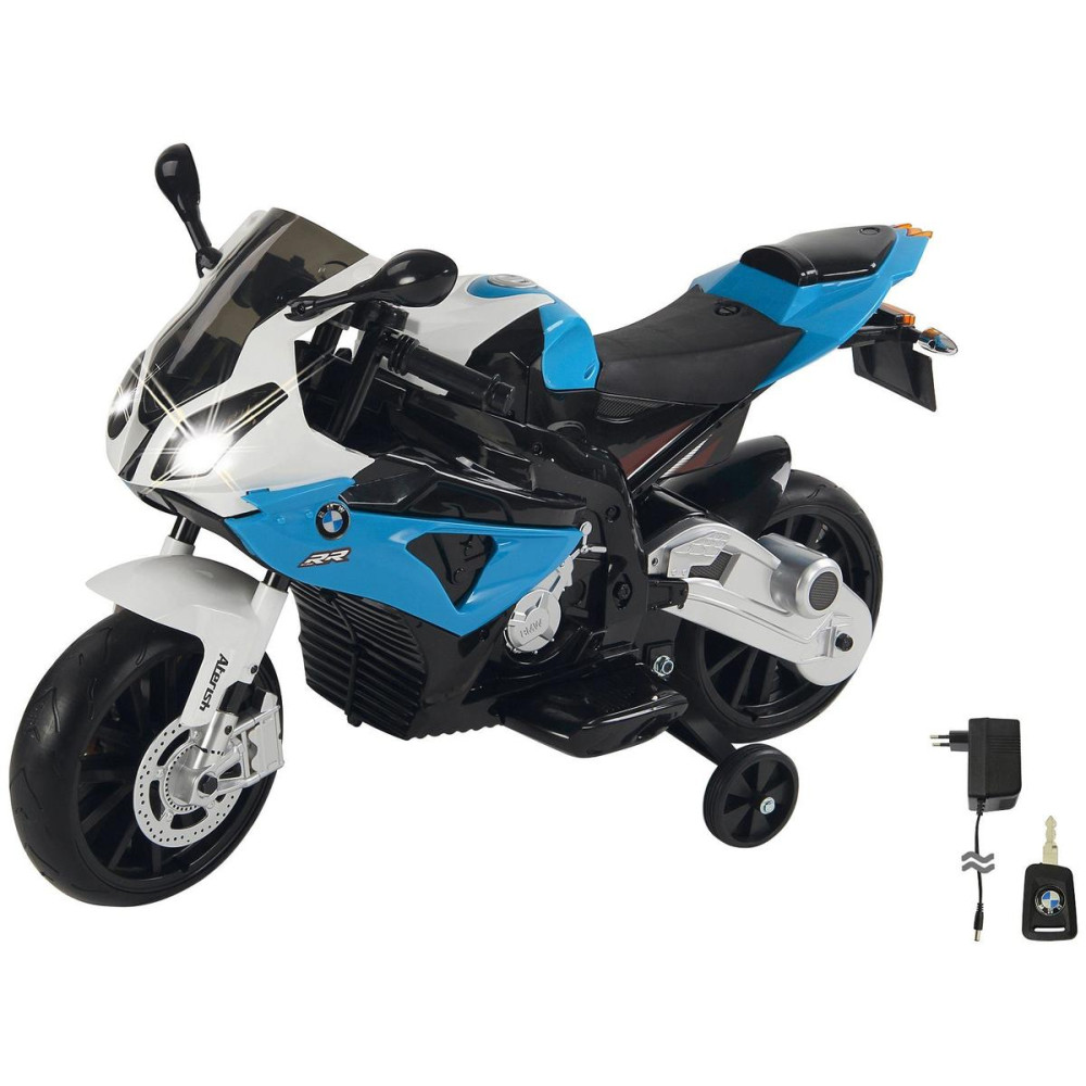 Детский электромотоцикл BMW S1000PR Blue 12V - JT528-BLUE