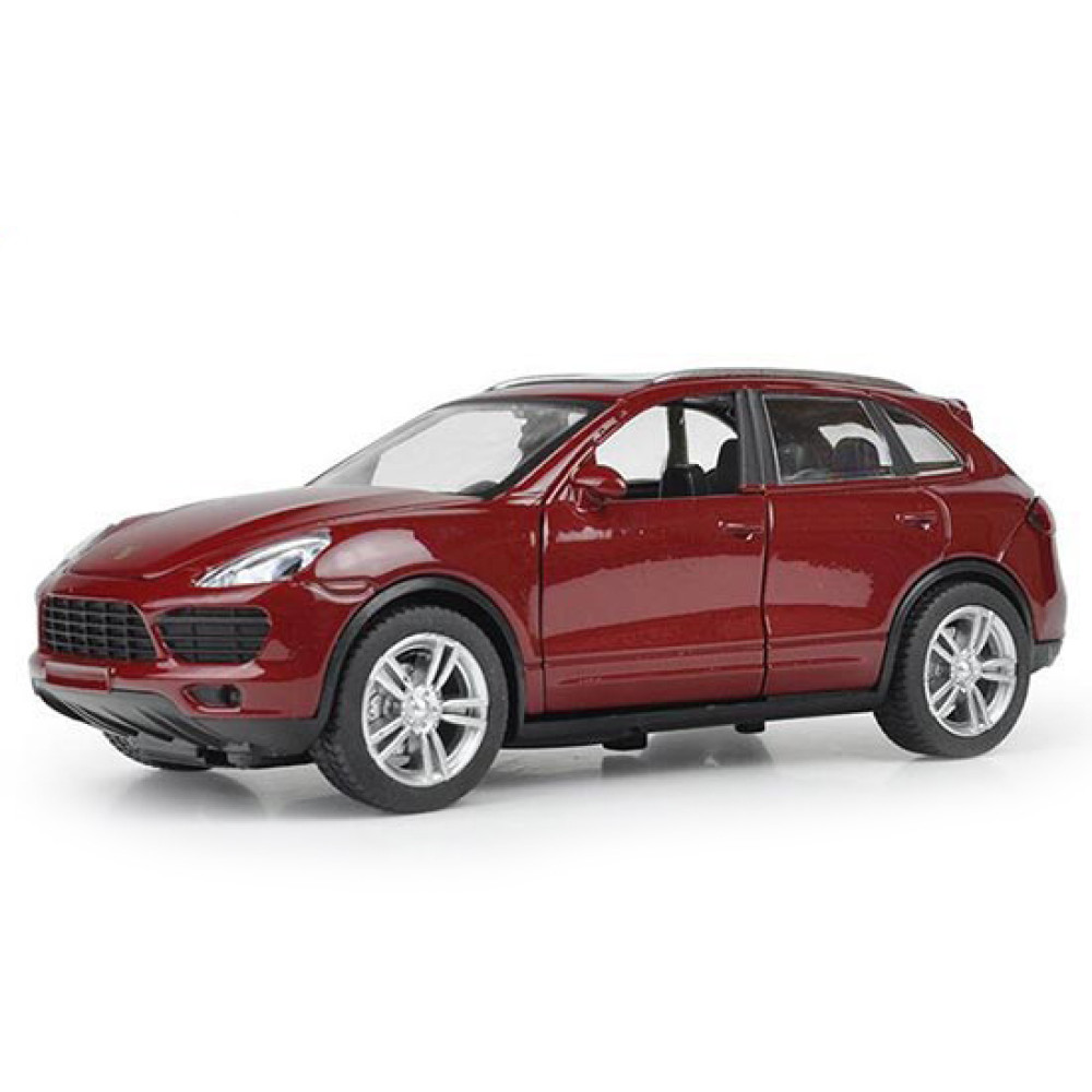 Металлическая модель Porsche Cayenne Red (музыка, свет, инерция) 1:32 -  25058С