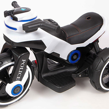 Детский мотоцикл на аккумуляторе Y-MAXI Police White - SW198B-WHITE
