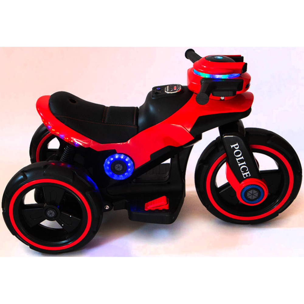 Детский мотоцикл на аккумуляторе Y-MAXI Police Red - SW198B-RED