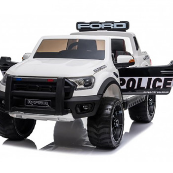 Электромобиль Ford Ranger Raptor Police с мигалками - DK-F150RP-WHITE