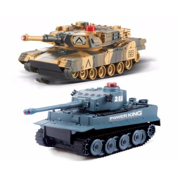 Радиоуправляемый танковый бой Huan QI Tiger vs Leopard 1:28 2.4G - 508C