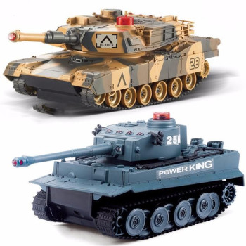 Радиоуправляемый танковый бой Huan QI Tiger vs Leopard 1:28 2.4G - 508C