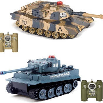 Радиоуправляемый танковый бой VS Tank Huan Qi Abrams vs Tiger 1:32 2.4G - HQ5001