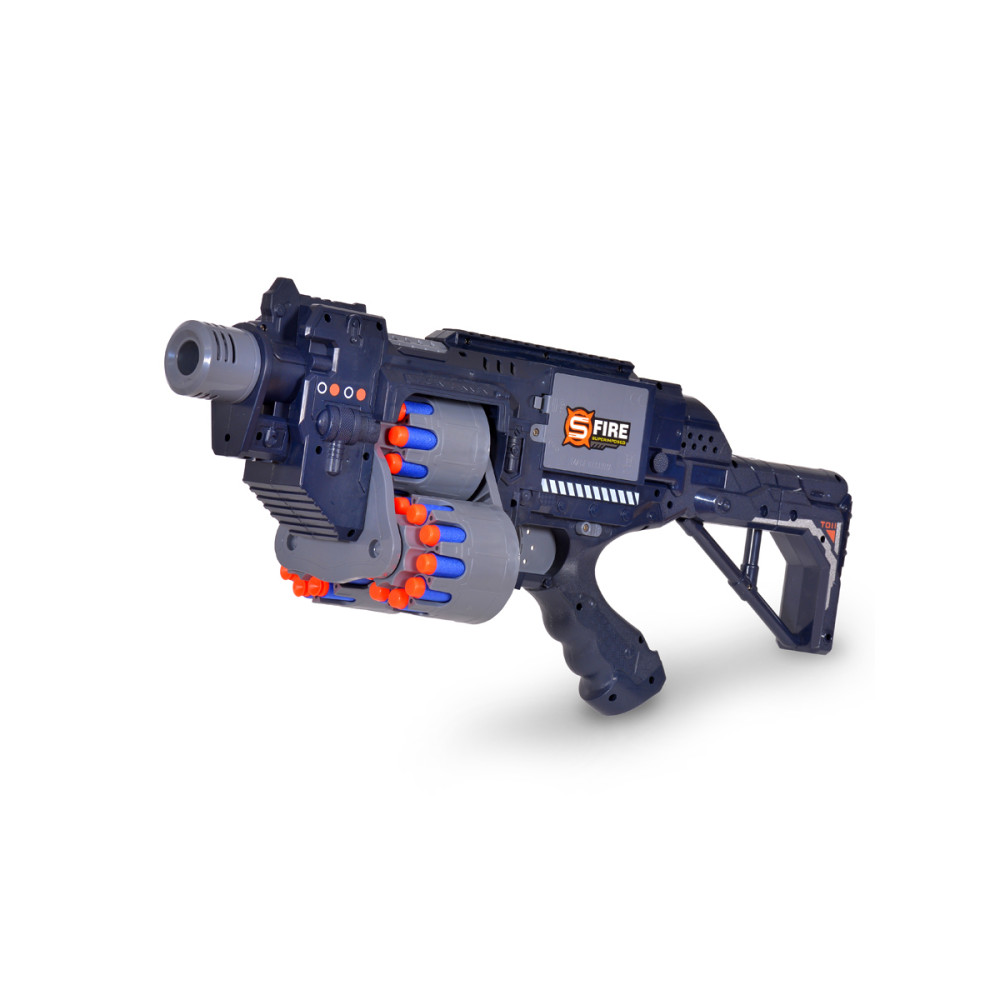 Автомат черный на батарейках с мягкими пулями - G2B