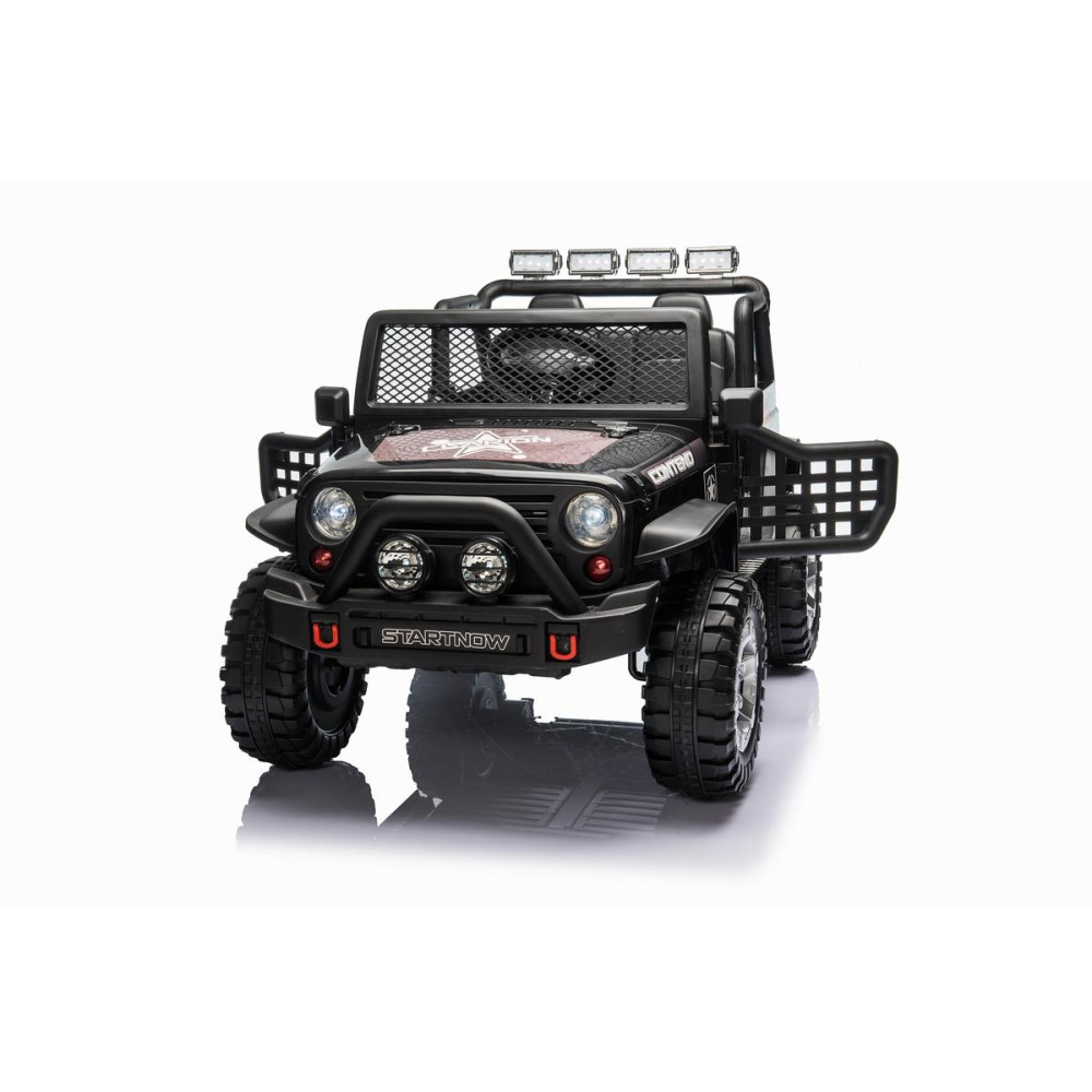 Детский электромобиль джип XMX с полным приводом (черный, EVA, 12V) -  XMX618-4WD-BLACK